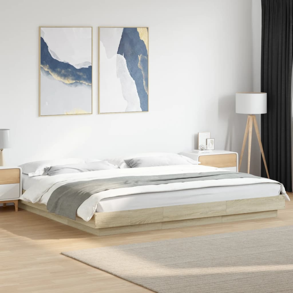 vidaXL Bed Frame without Mattress White 200x200 cm - from vidaXL