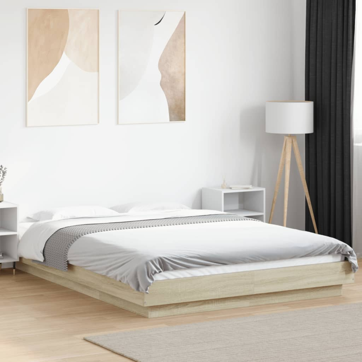 vidaXL Bed Frame without Mattress White 200x200 cm - from vidaXL
