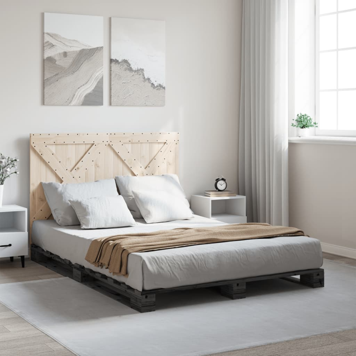 vidaXL Bed Frame | Natural Pine | Solid Pinewood | Single size | Durable - from vidaXL