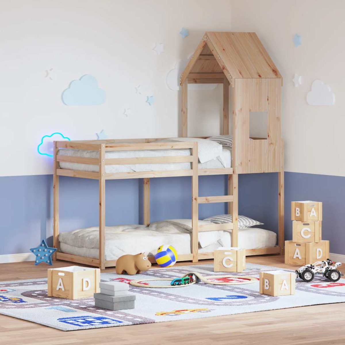 vidaXL Bunk Bed without Mattress 80x200 cm Solid Wood Pine - from vidaXL