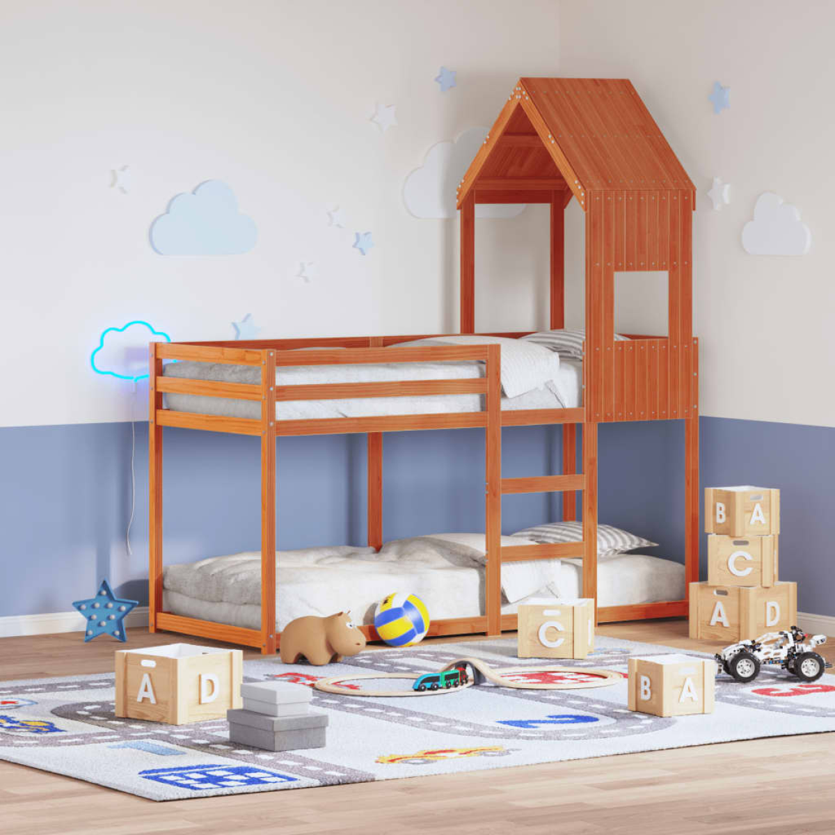 vidaXL Bunk Bed without Mattress 80x200 cm Solid Wood Pine - from vidaXL