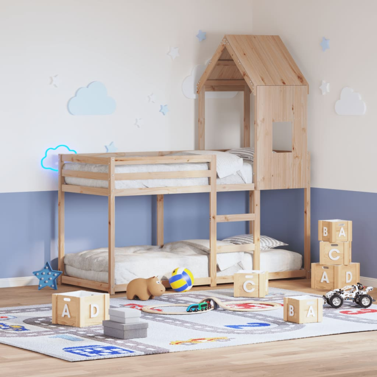 vidaXL Bunk Bed without Mattress 80x200 cm Solid Wood Pine - from vidaXL