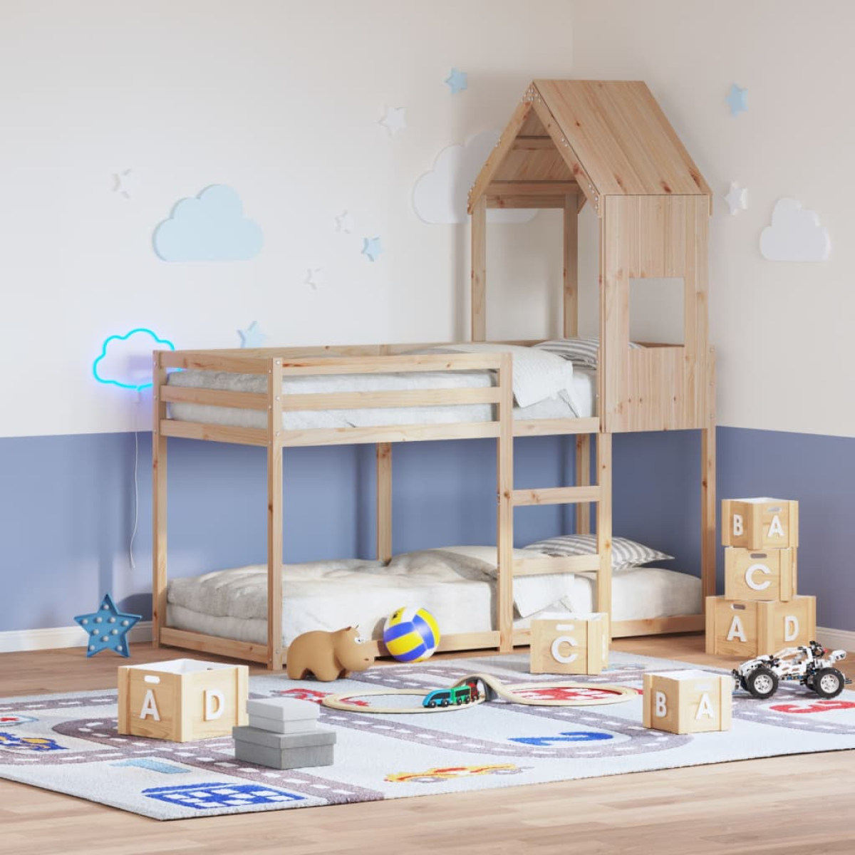 vidaXL Bunk Bed without Mattress 80x200 cm Solid Wood Pine - from vidaXL