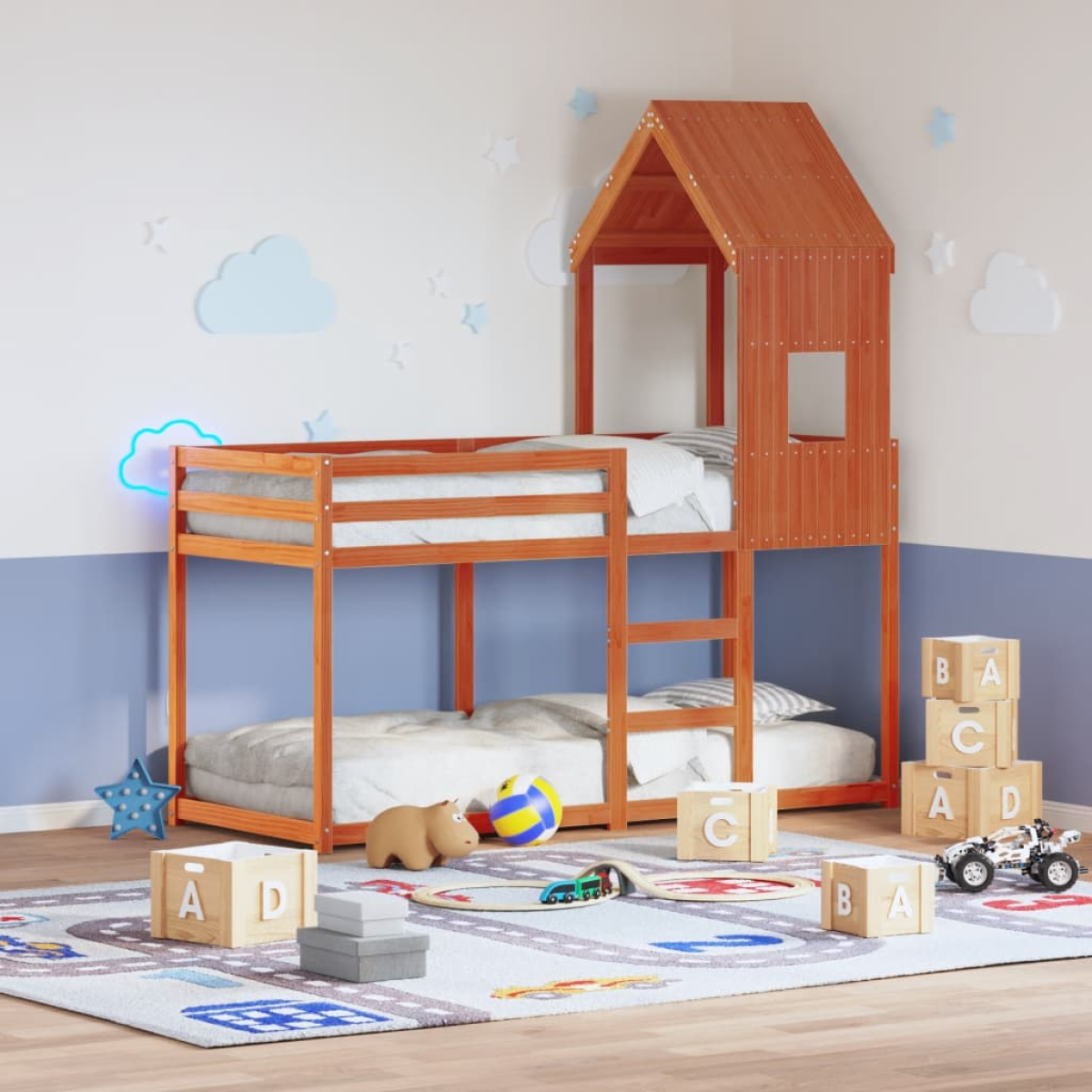 vidaXL Bunk Bed without Mattress 80x200 cm Solid Wood Pine - from vidaXL