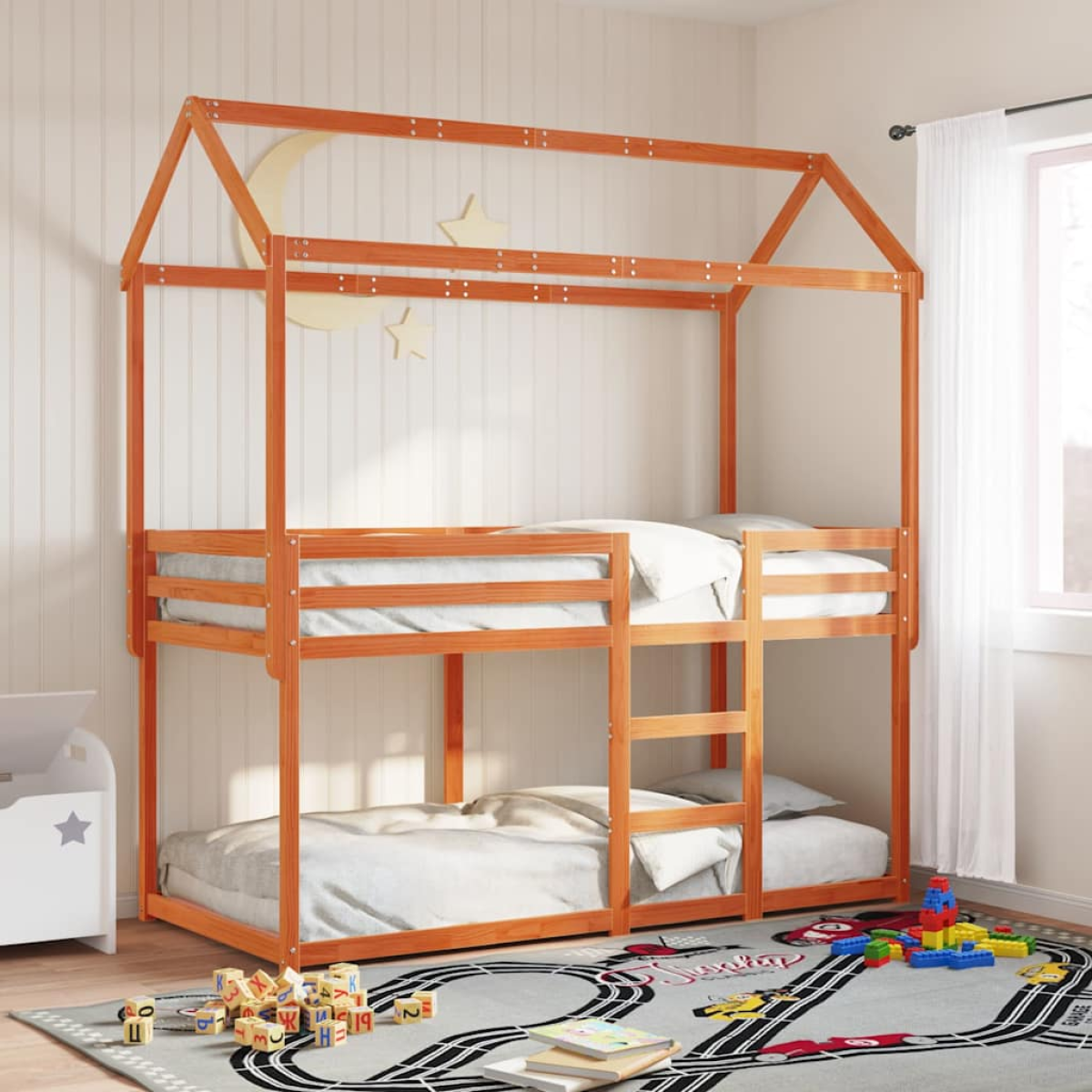 vidaXL Bunk Bed without Mattress 90x200 cm Solid Wood Pine - from vidaXL