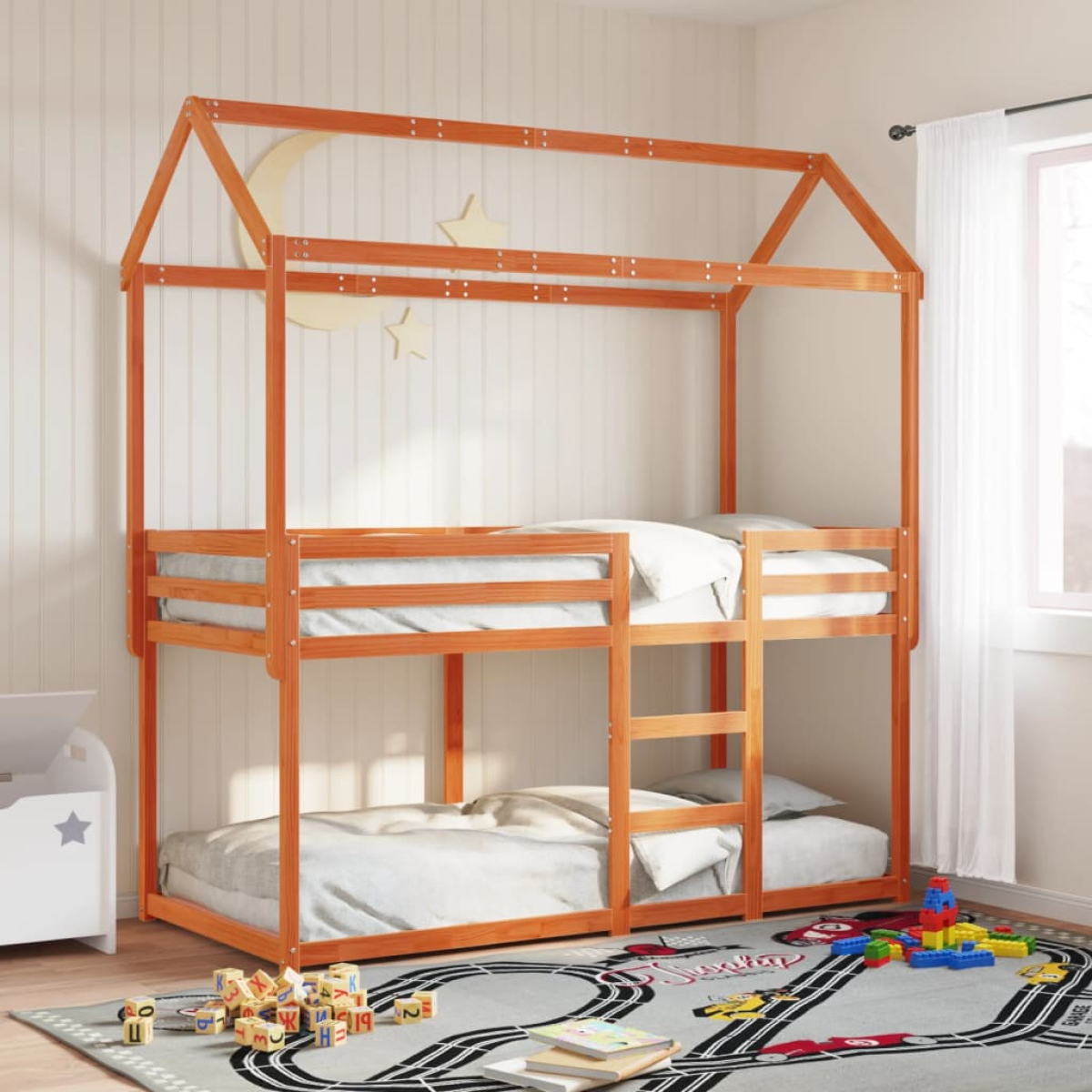 vidaXL Bunk Bed without Mattress 90x200 cm Solid Wood Pine - from vidaXL