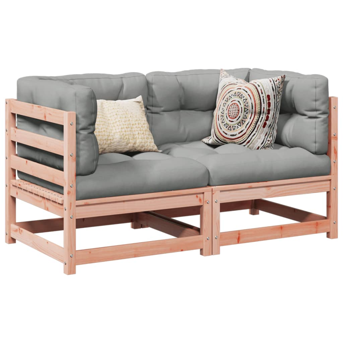 vidaXL vidaXL Garden Sofa Set | Natural Pine | Solid Pine Wood | Medium | Modular - Garden Sofa Sets
