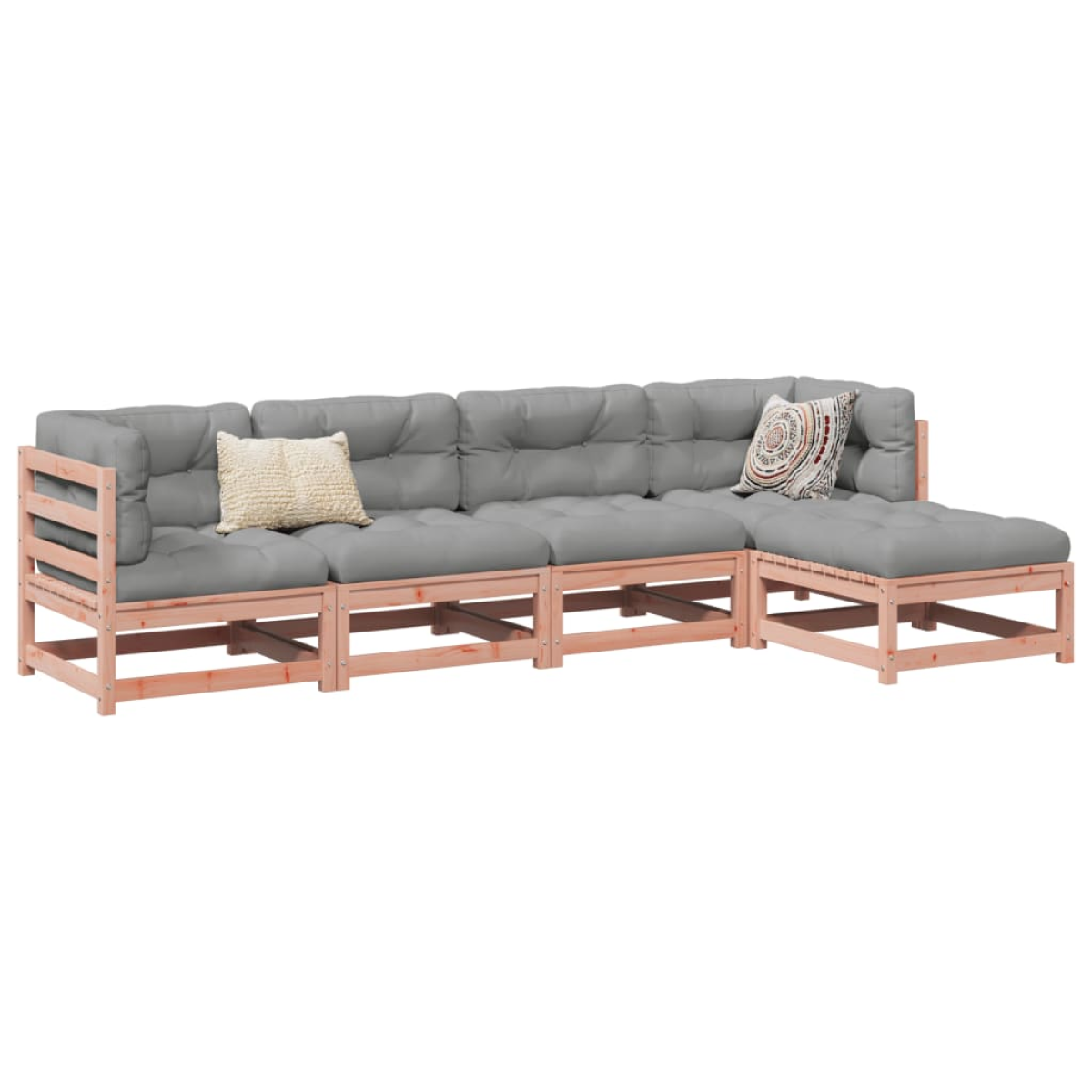 vidaXL vidaXL Garden Sofa Set | Natural wood | Solid pine wood | Medium | Modular - Garden Sofa Sets