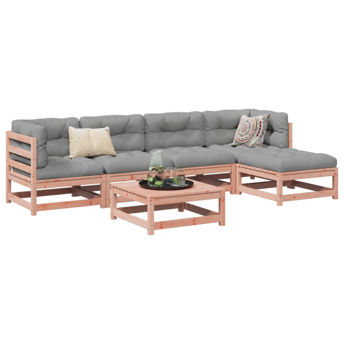vidaXL vidaXL 6 Piece Garden Sofa Set Solid Wood Pine - Garden Sofa Sets