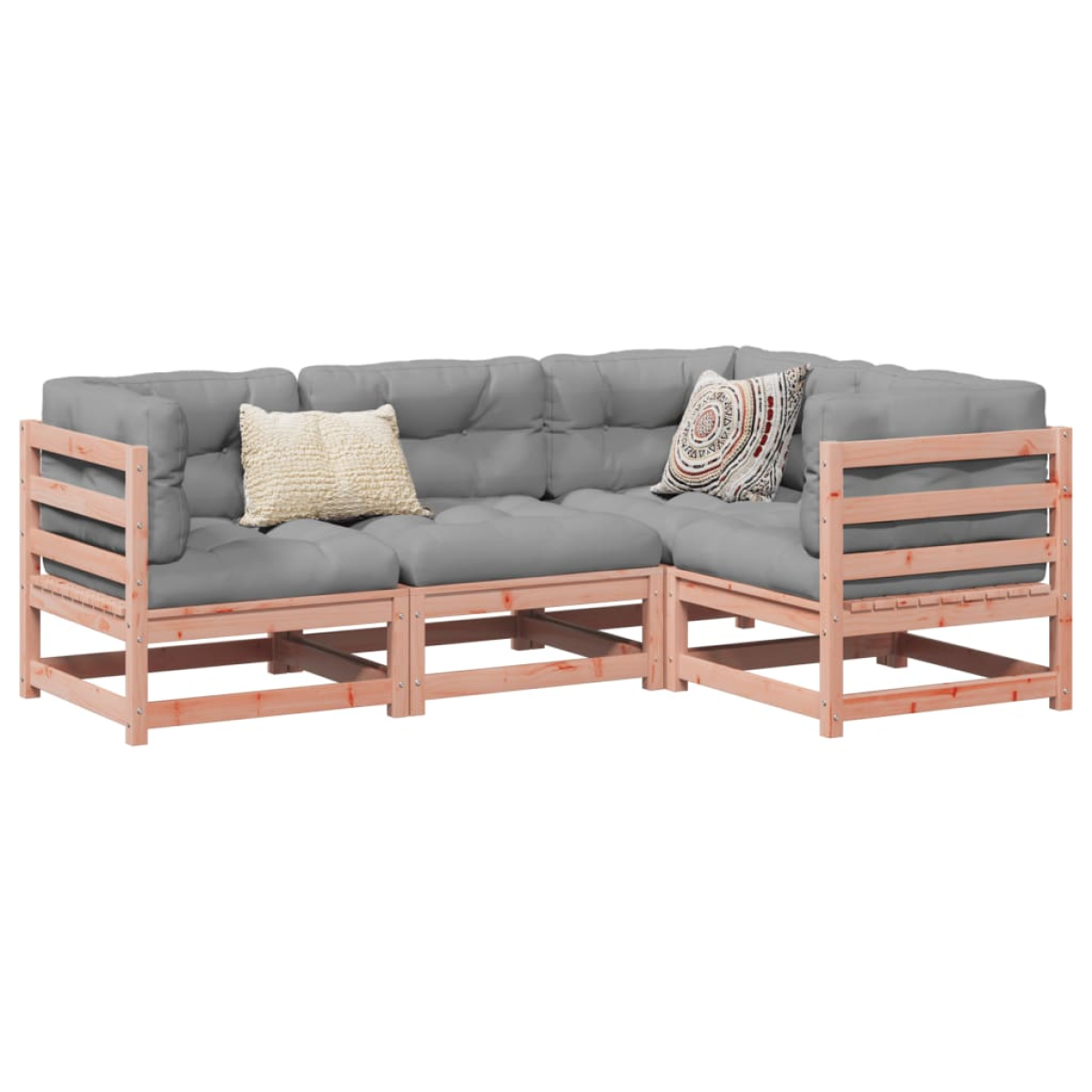 vidaXL vidaXL Garden Sofa Set | Natural Pine | Solid Pine Wood | Large | Modular - Garden Sofa Sets