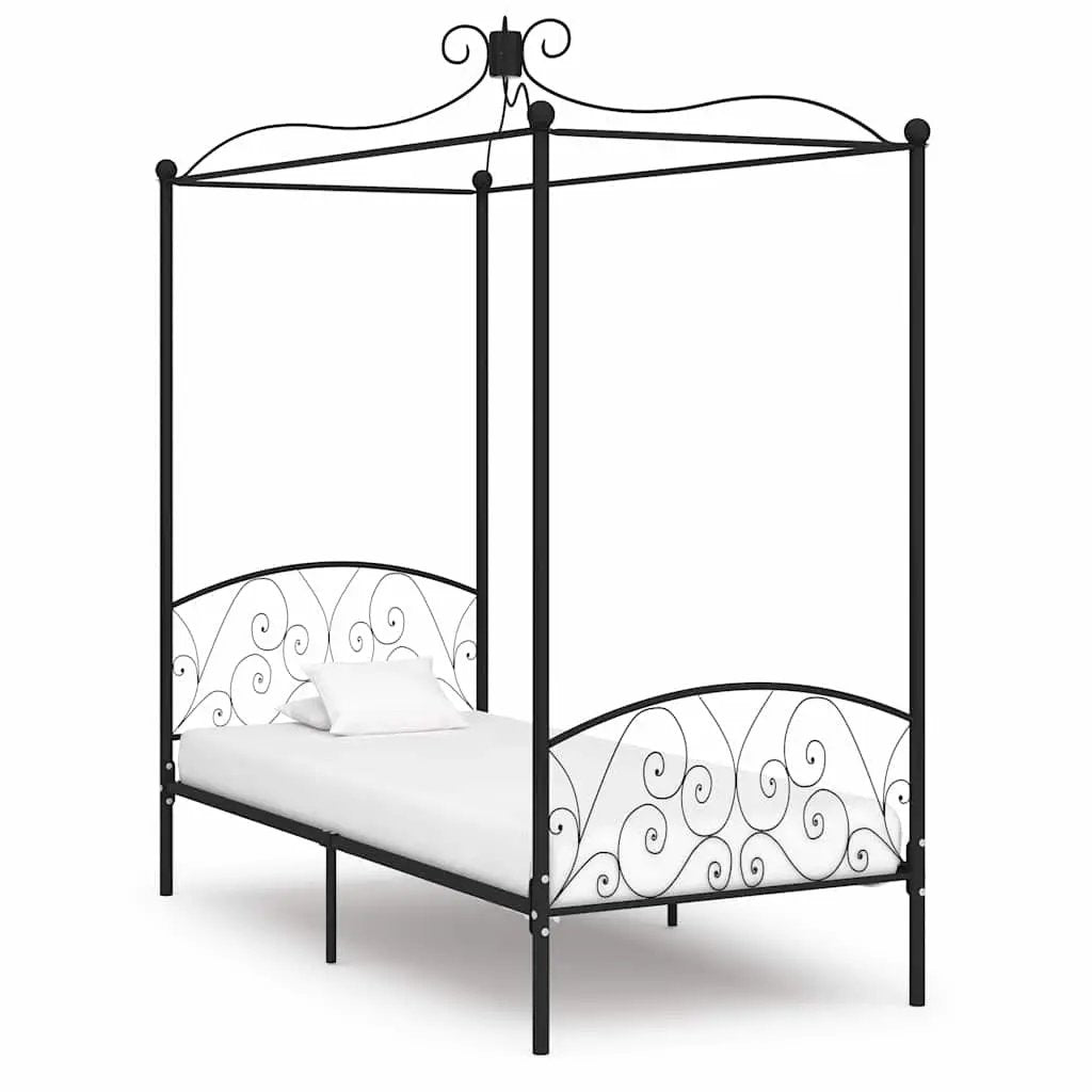 vidaXL Bed Frame | White | Metal | Single | Tough | Bed Frame | Rectangular - from vidaXL