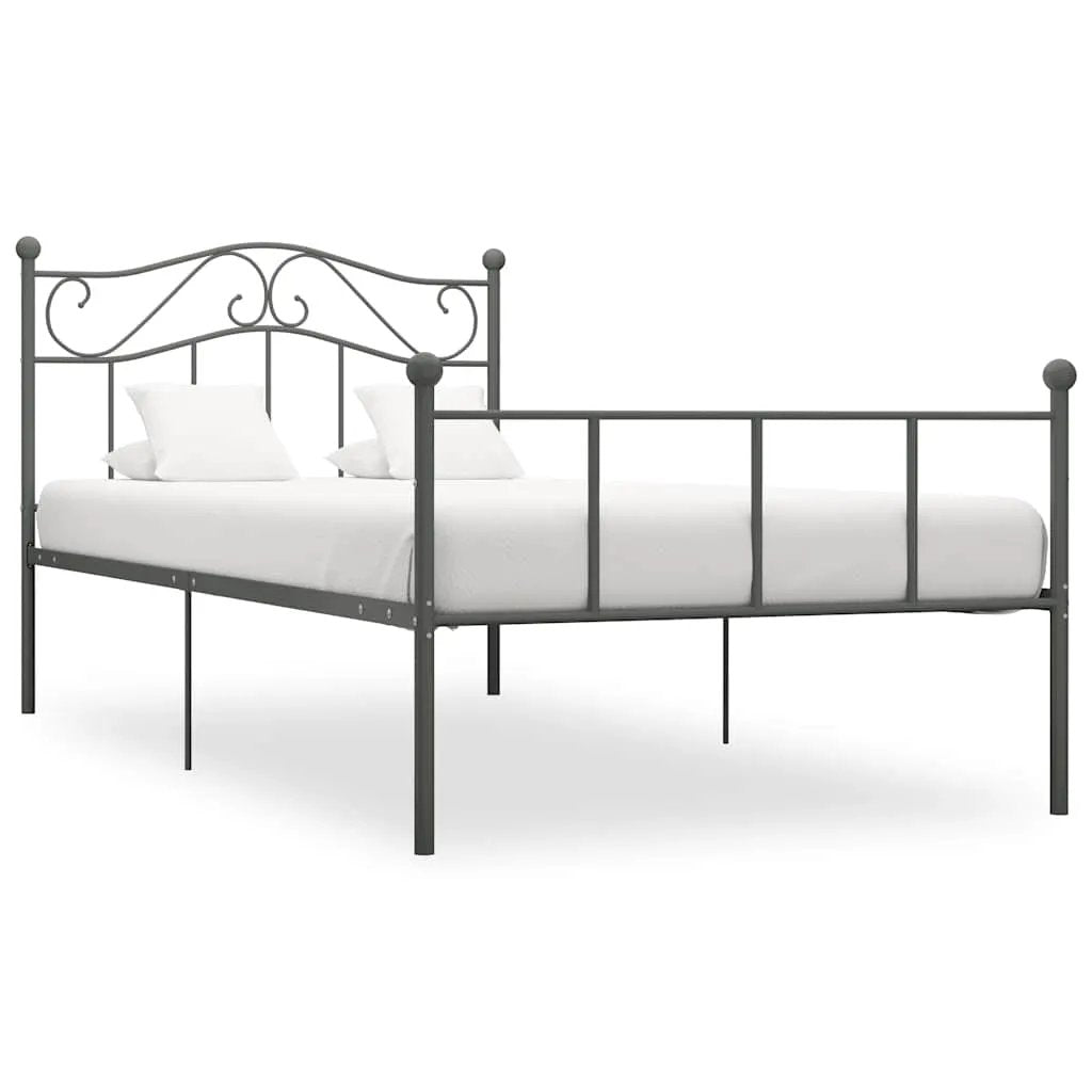 vidaXL Bed Frame | White | Metal | Single | Durable | Bed Frame | Rectangular - from vidaXL