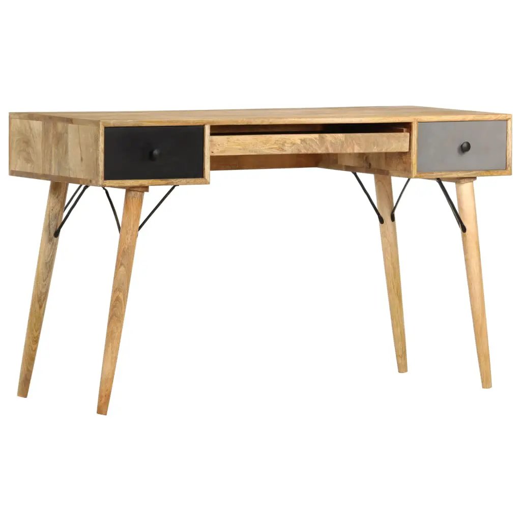 vidaXL vidaXL Writing Desk Brown 110 x 55 x 76 cm Solid Mango Wood - Desk