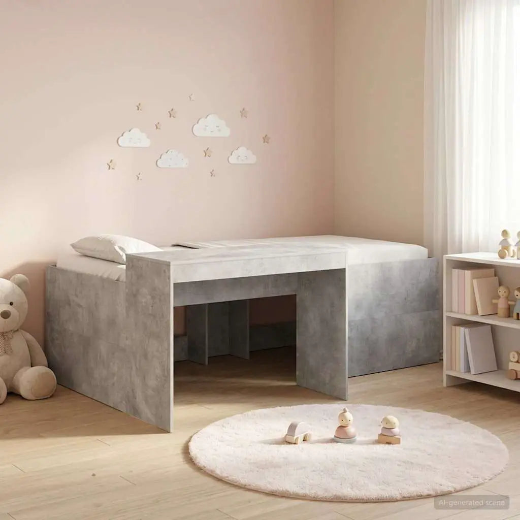 vidaXL Kids'High Bed Frame with Desk White 80 x 200 cm - from vidaXL