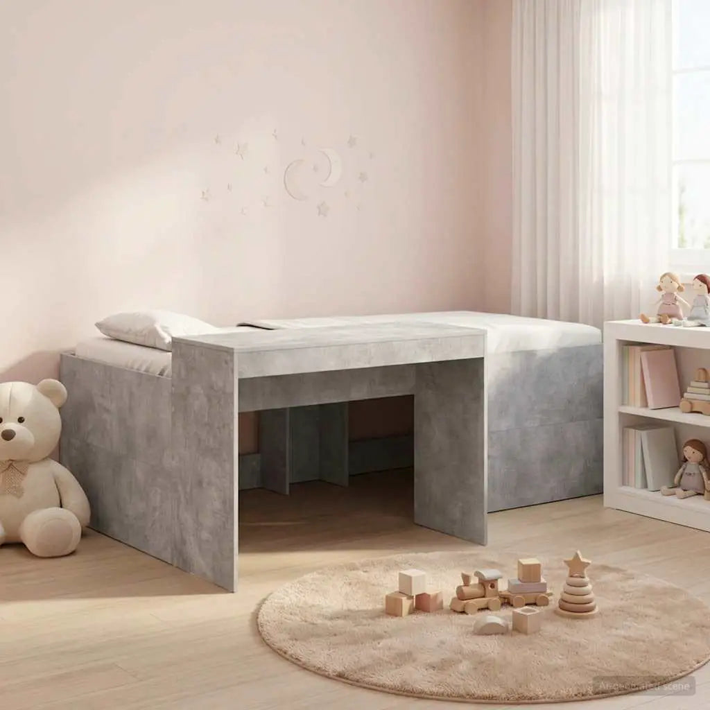 vidaXL Kids'High Bed Frame with Desk White 80 x 200 cm - from vidaXL