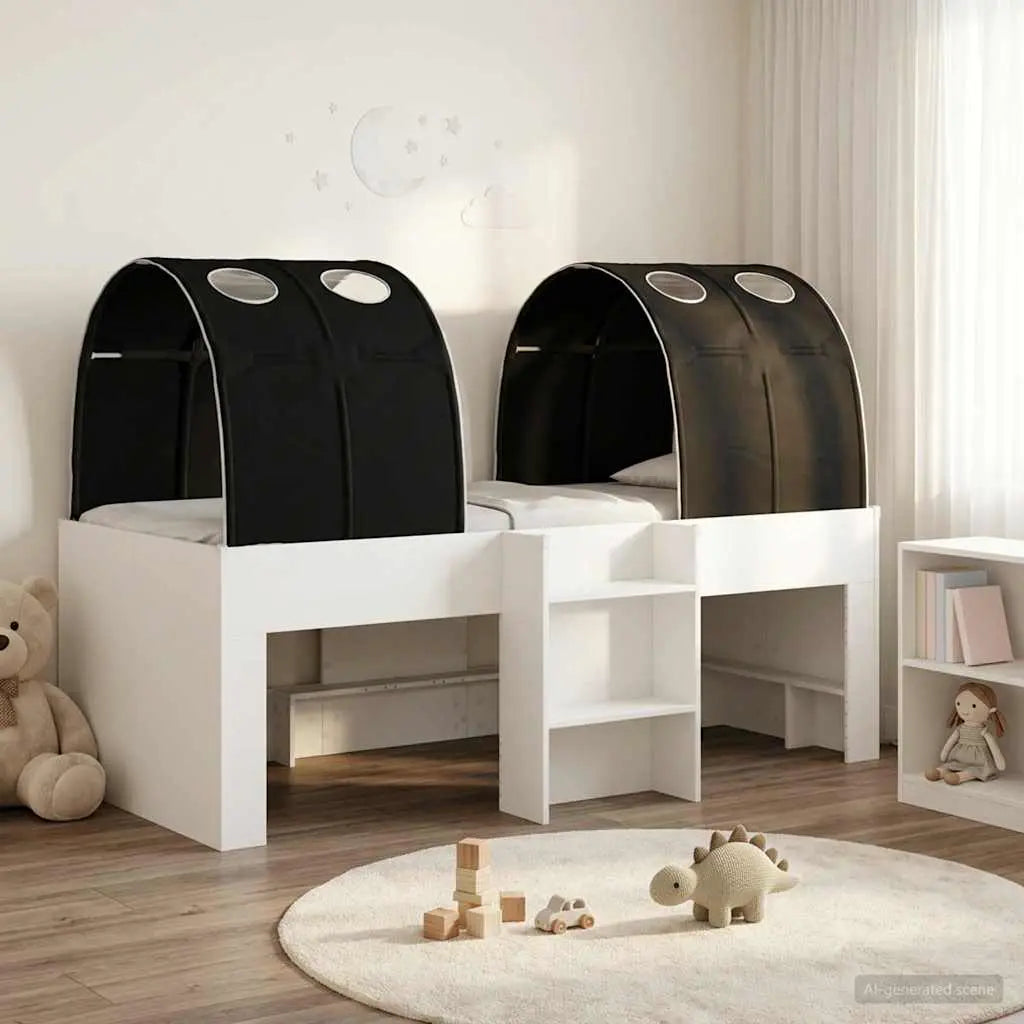 vidaXL Bed with Tunnel 4 pcs White and Light Blue Engineered Wood - from vidaXL
