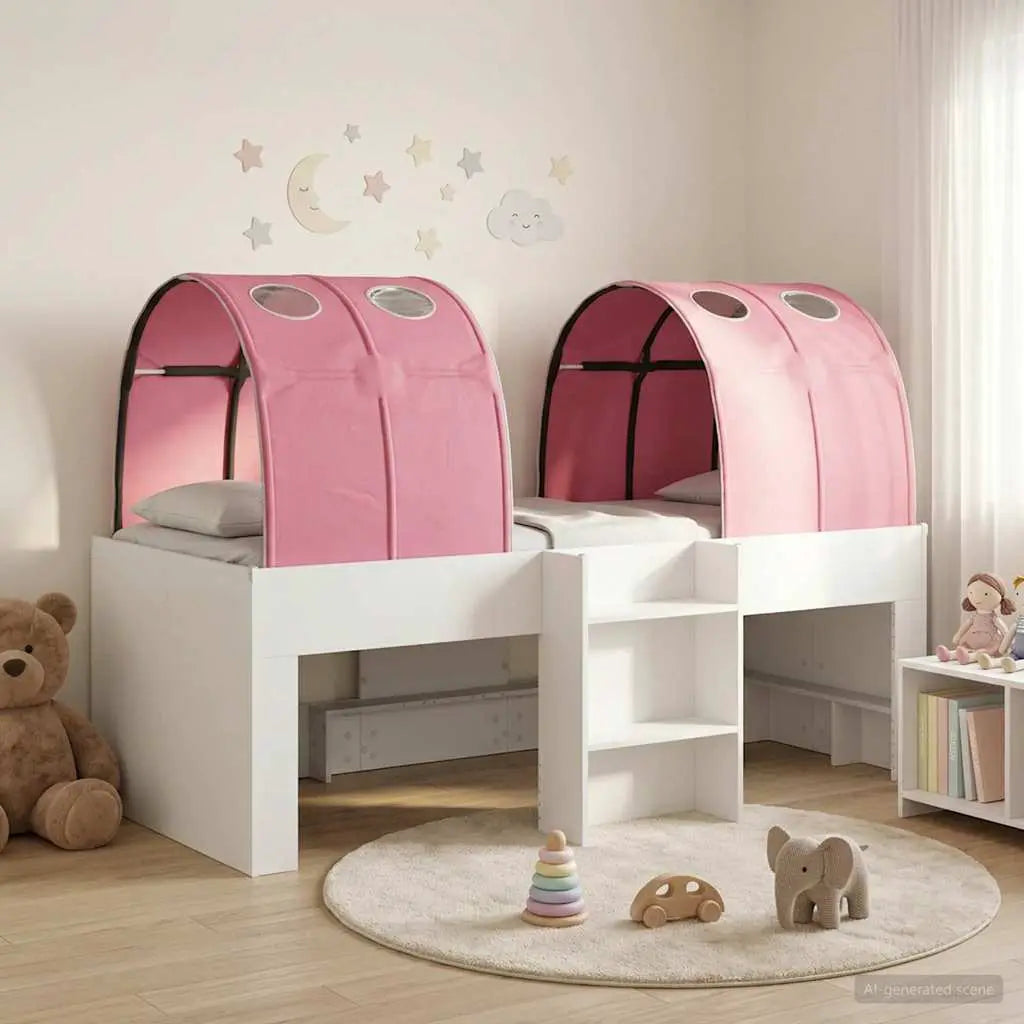 vidaXL Bed with Tunnel 4 pcs White and Light Blue Engineered Wood - from vidaXL