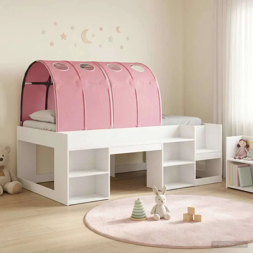 vidaXL Bed with Tunnel 4 pcs White and Light Blue Engineered Wood - from vidaXL