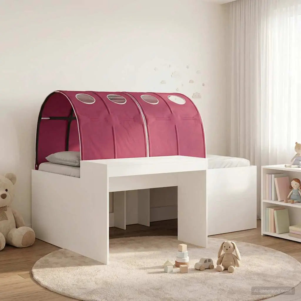 vidaXL Bed Frame with Tunnel with Shelf 3 pcs White and Light Blue - from vidaXL