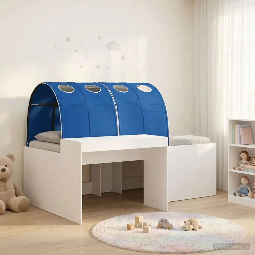 vidaXL Bed with Tunnel 4 pcs White and Light Blue Engineered Wood - from vidaXL