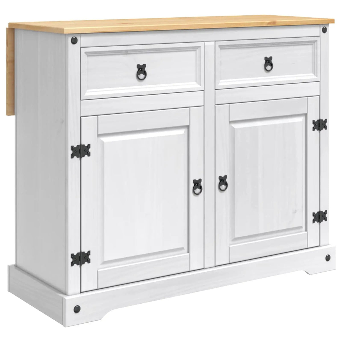 vidaXL Kitchen Trolley 2 pcs Honey Wax 112 x 70 x 91.5 cm Solid-Pine - from vidaXL