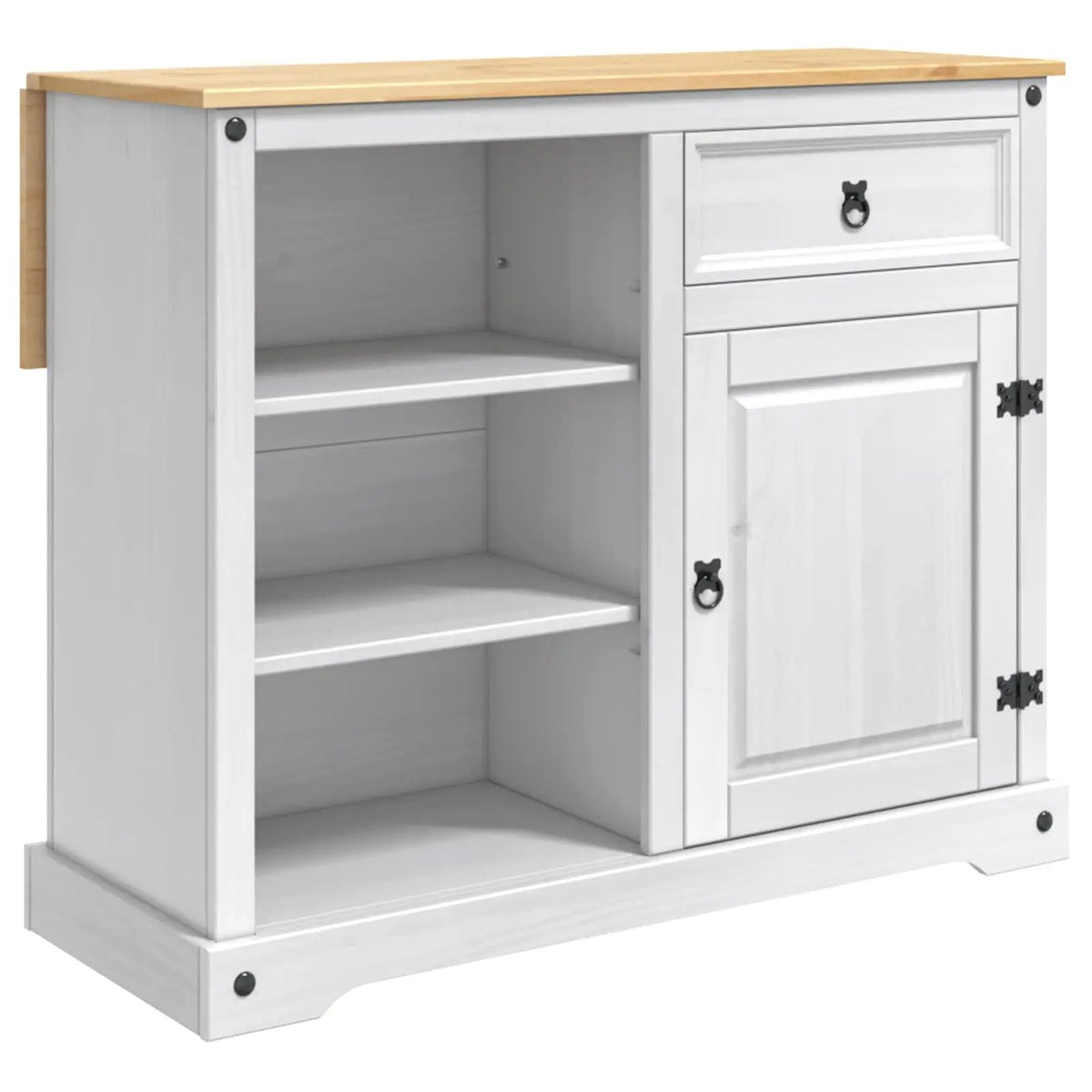 vidaXL Kitchen Trolley 2 pcs Honey Wax 112 x 70 x 91.5 cm Solid-Pine - from vidaXL