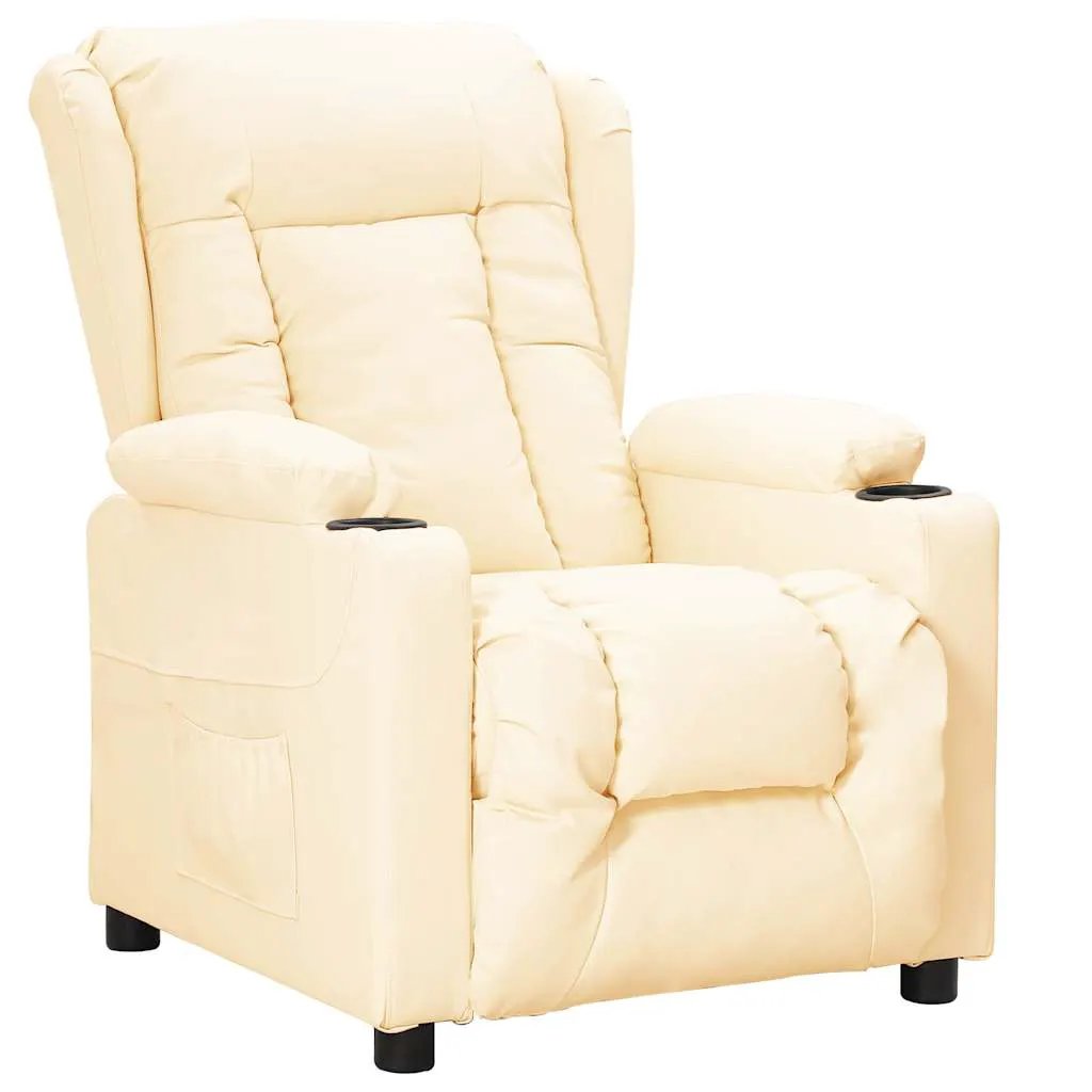 vidaXL Recliner Chair Black Faux Leather - from vidaXL