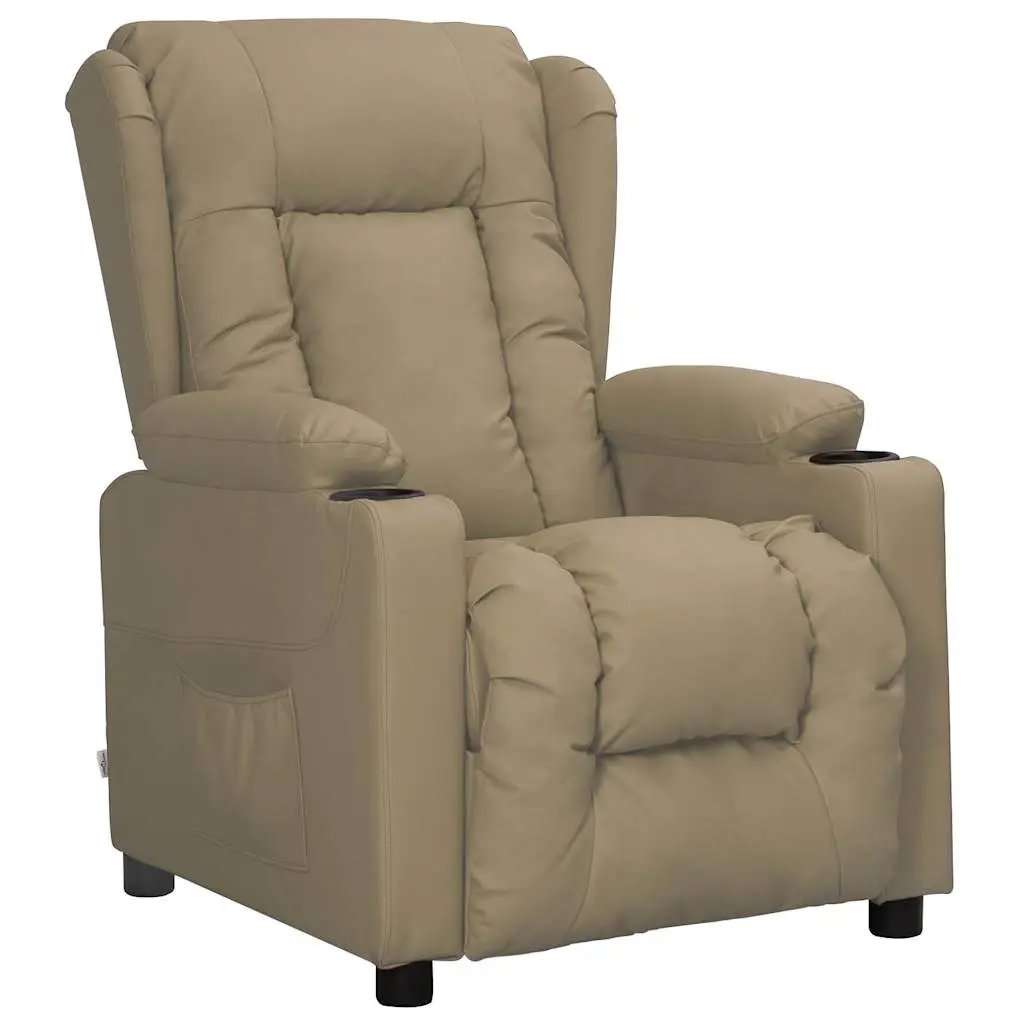 vidaXL Recliner Chair Black Faux Leather - from vidaXL