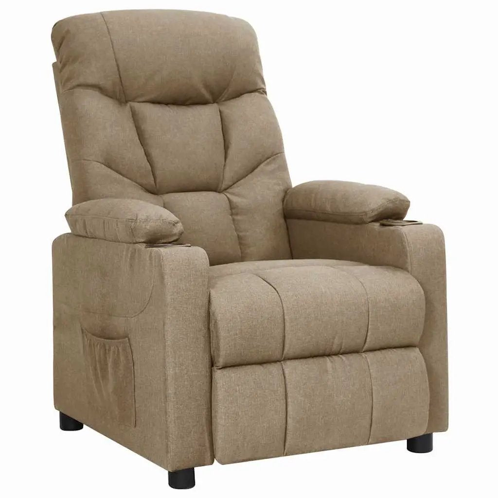 vidaXL Recliner Chair Light Grey Fabric - from vidaXL