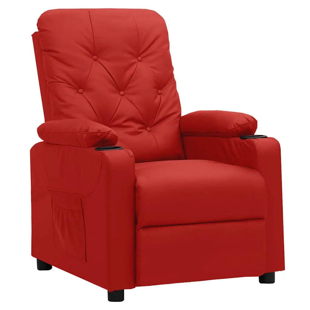 vidaXL Recliner Chair Black Faux Leather - from vidaXL