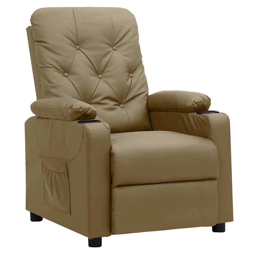 vidaXL Recliner Chair Black Faux Leather - from vidaXL