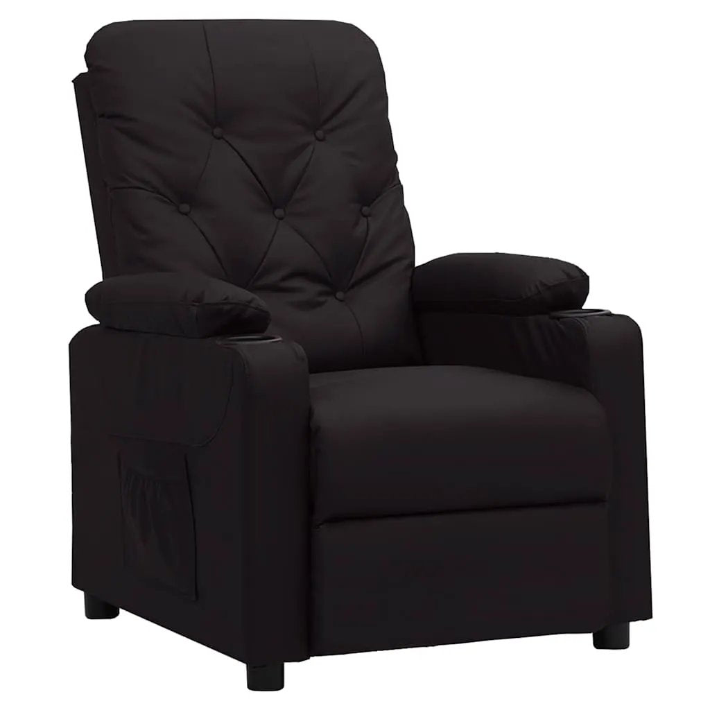 vidaXL Recliner Chair Black Faux Leather - from vidaXL