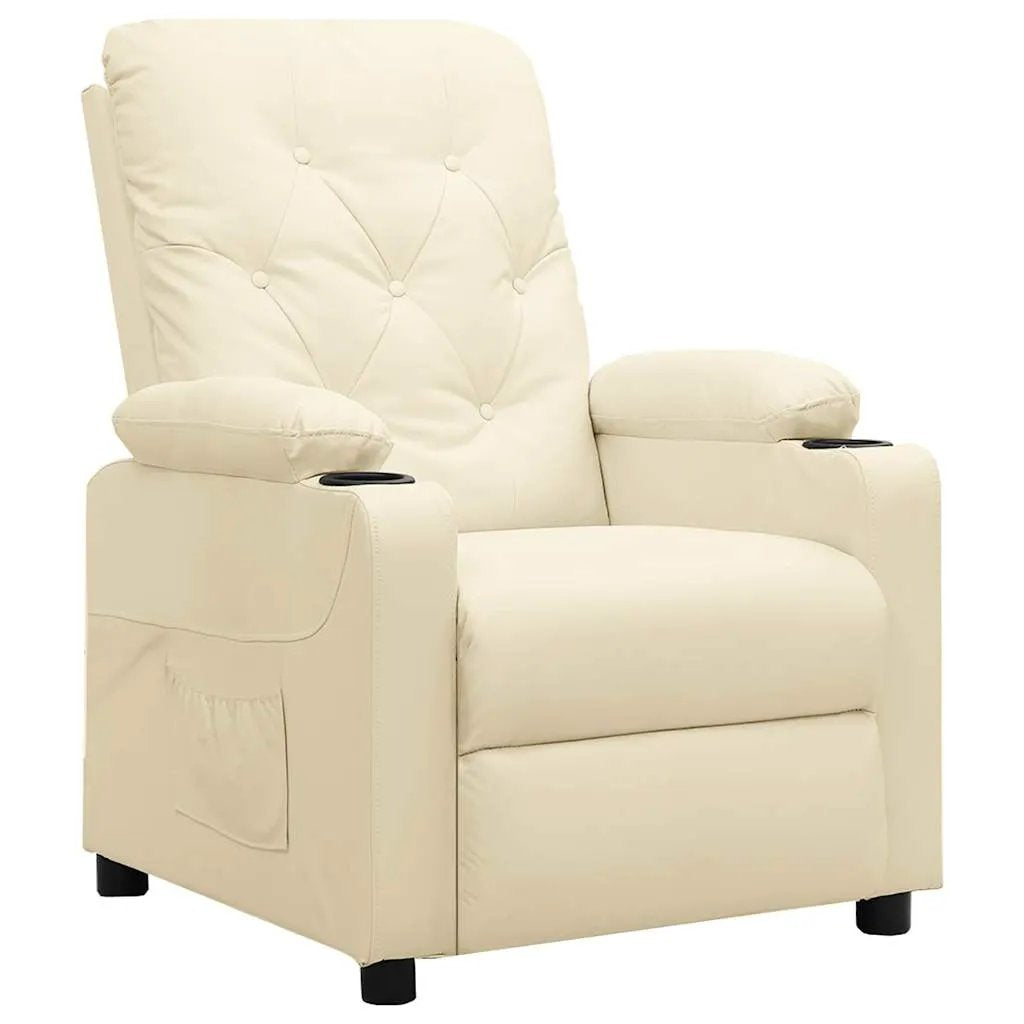 vidaXL Recliner Chair Black Faux Leather - from vidaXL