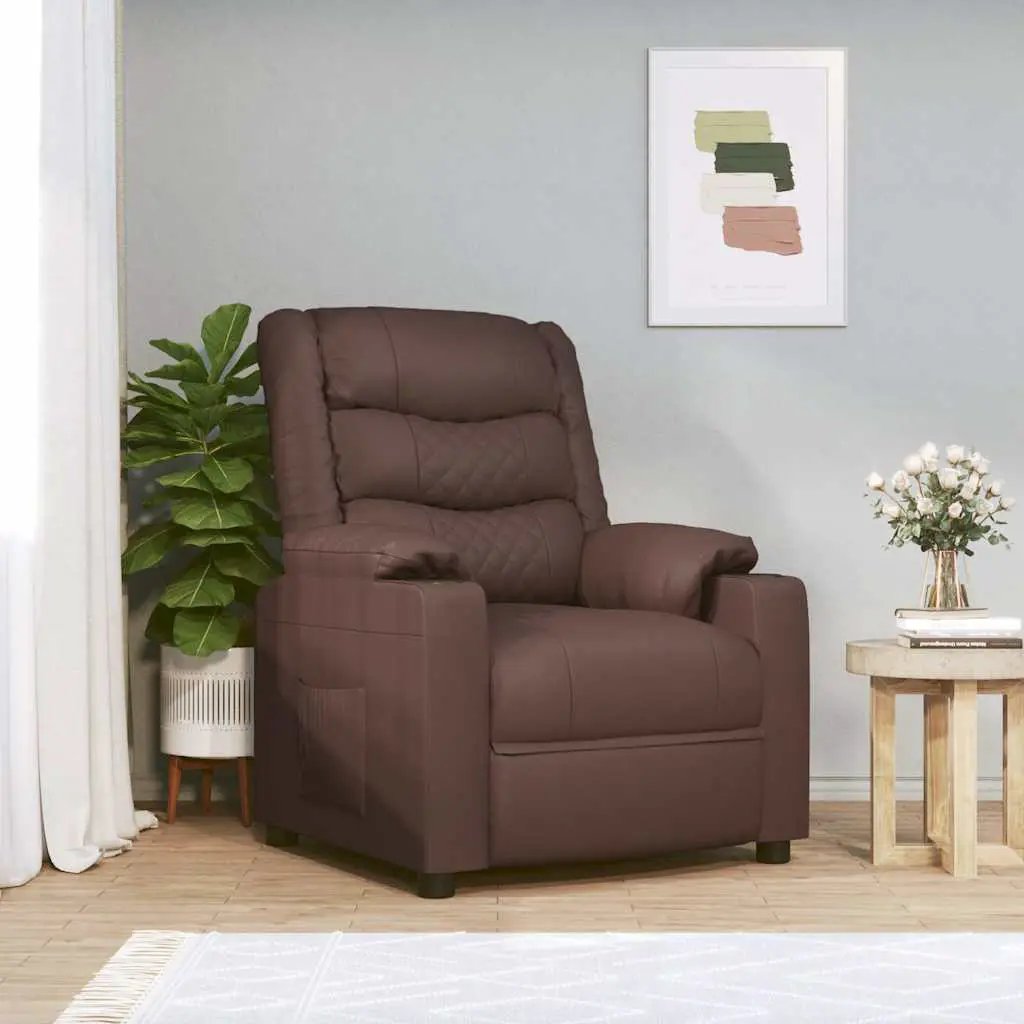 vidaXL Recliner Chair Black Faux Leather - from vidaXL