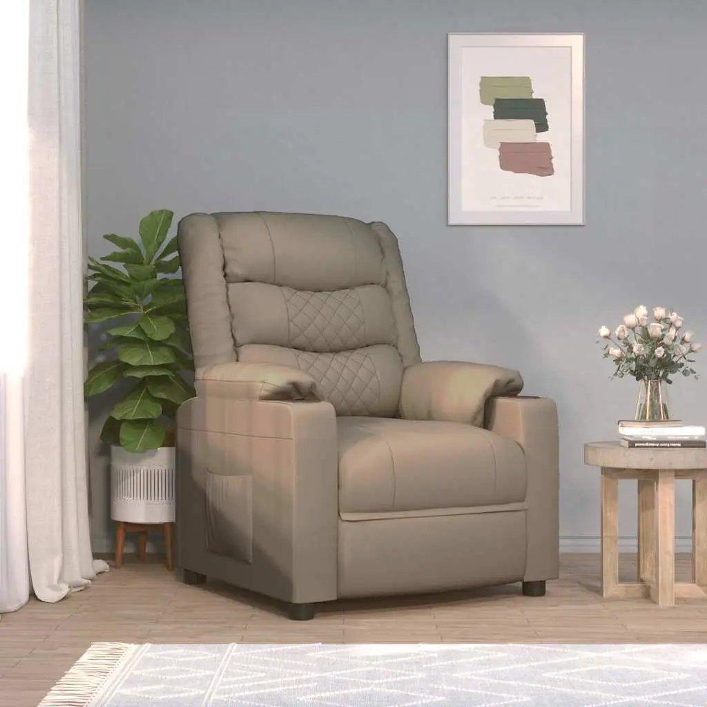 vidaXL Recliner Chair Black Faux Leather - from vidaXL