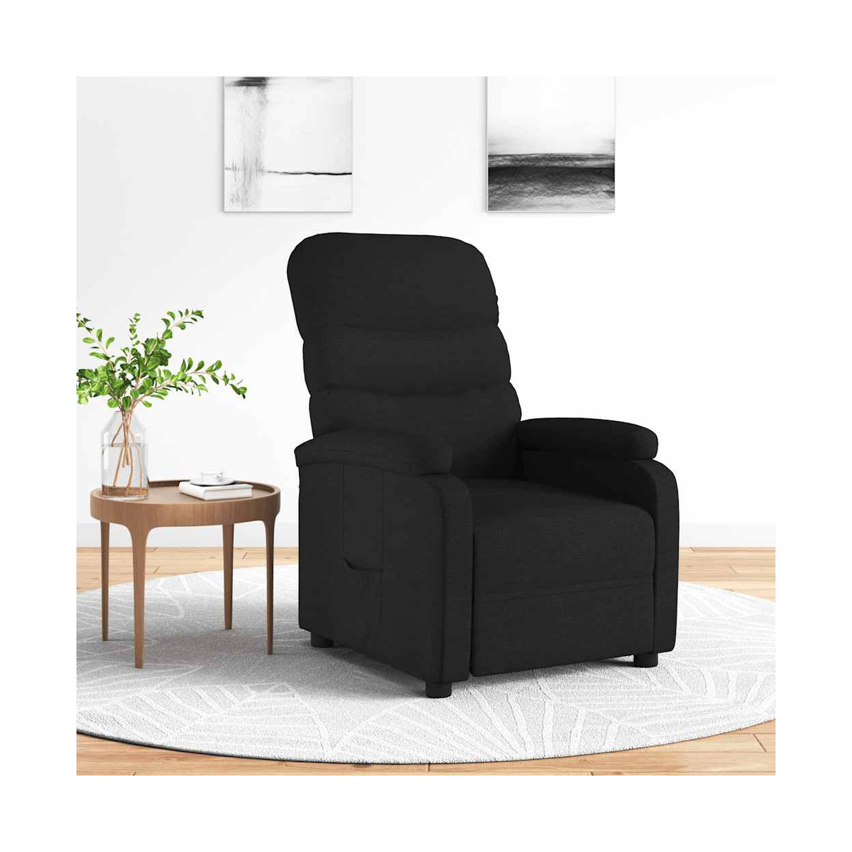 vidaXL Recliner Chair Dark Grey Fabric - from vidaXL