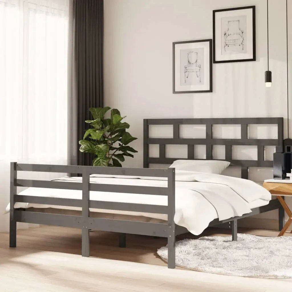 vidaXL Bed Frame | Natural wood | Solid pine wood | Single | Durable | Bed Frame - from vidaXL