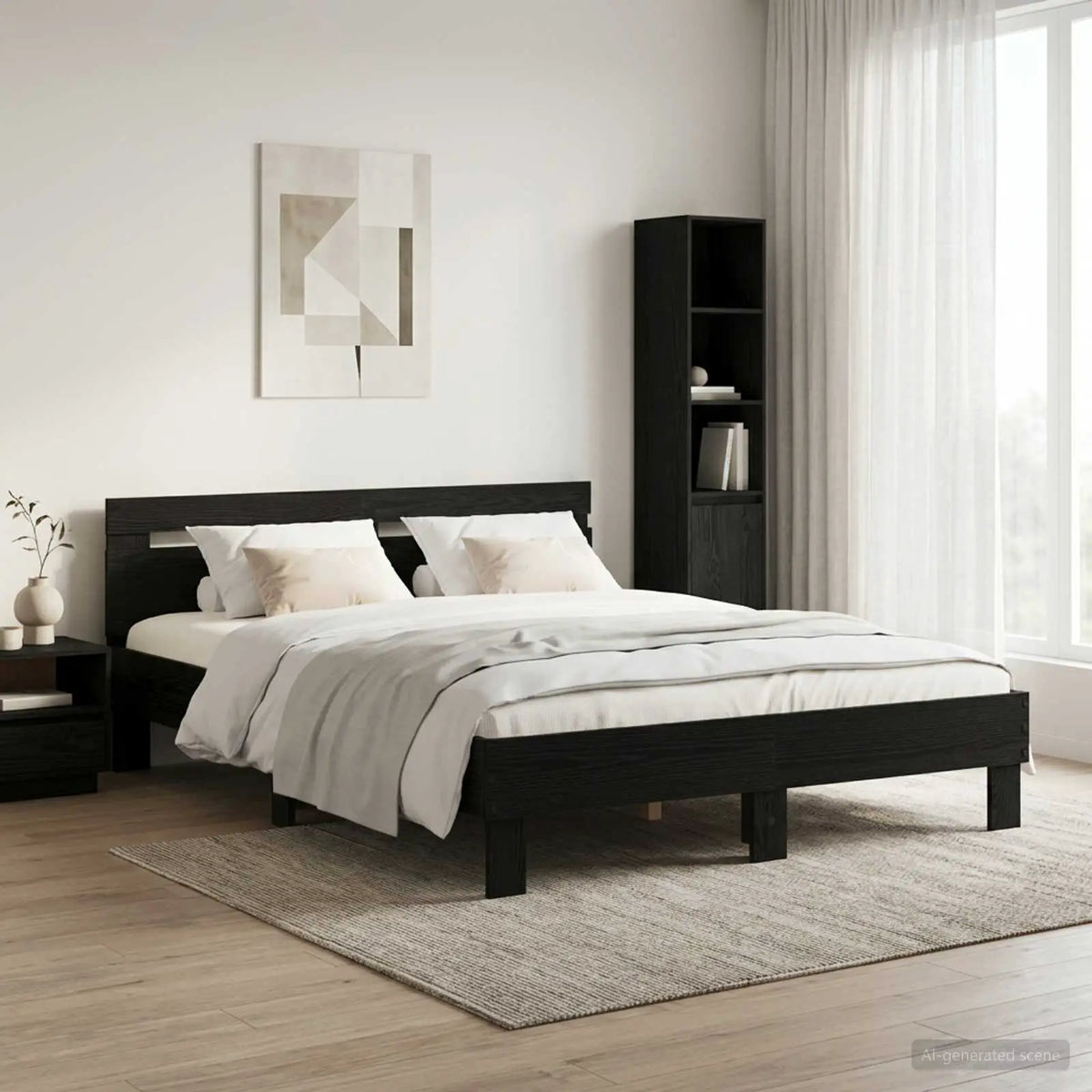 vidaXL Bed Frame Old Wood 203 x 95 x 70 cm Engineered Wood - from vidaXL