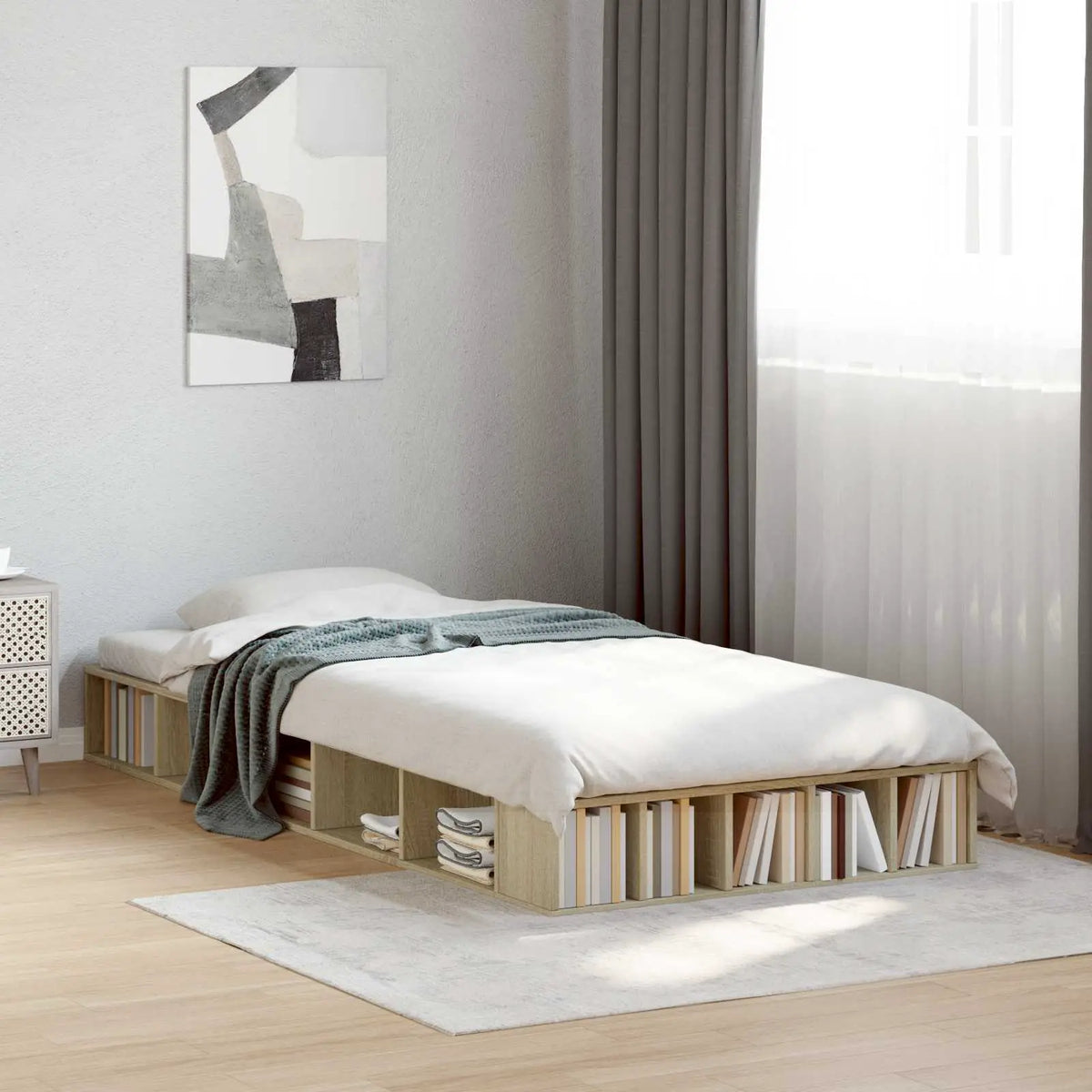 vidaXL Bed Frame without Mattress White 200x200 cm - from vidaXL