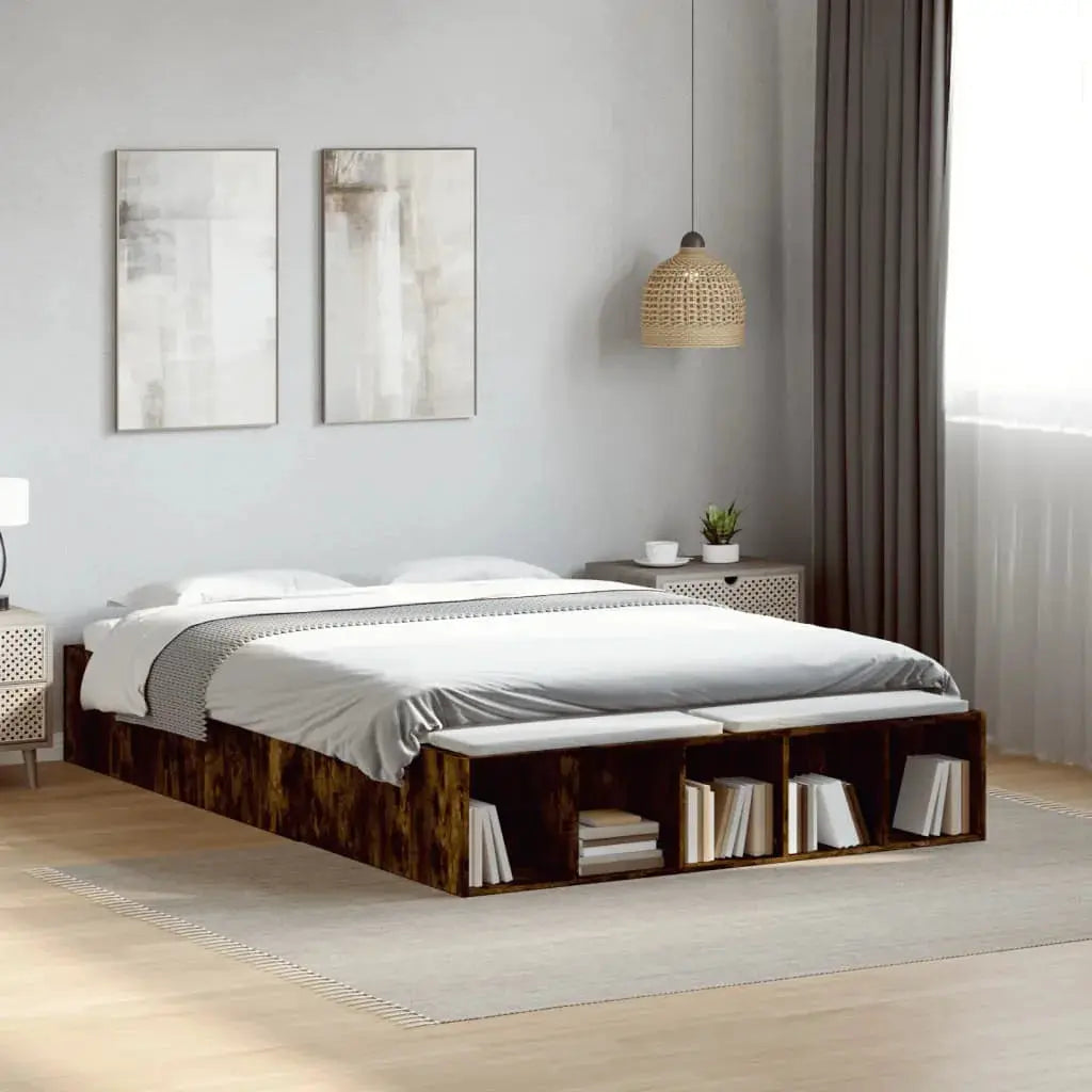 vidaXL Bed Frame without Mattress Grey Sonoma 90x190 cm Single - from vidaXL