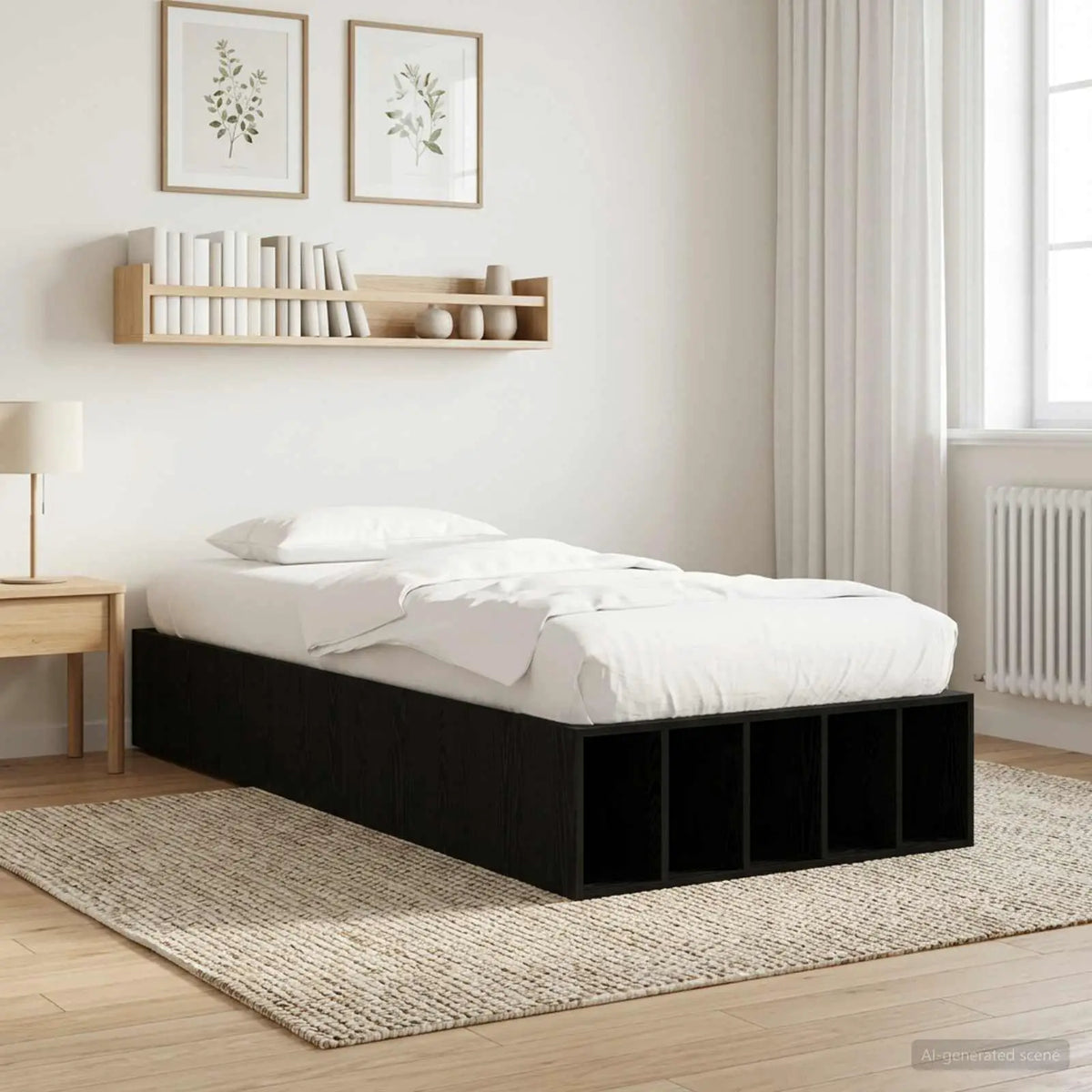 vidaXL Bed Frame without Mattress Grey Sonoma 90x190 cm Single - from vidaXL