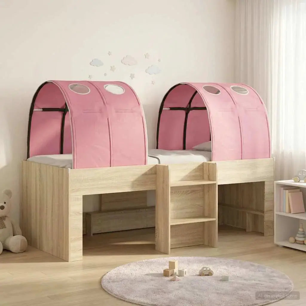 vidaXL Bed with Tunnel 4 pcs White and Light Blue Engineered Wood - from vidaXL