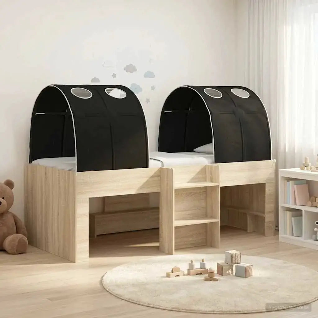 vidaXL Bed with Tunnel 4 pcs White and Light Blue Engineered Wood - from vidaXL