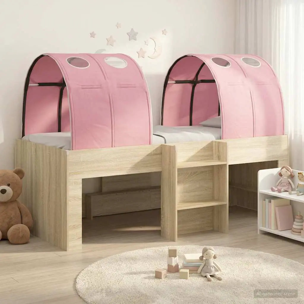 vidaXL Bed with Tunnel 4 pcs White and Light Blue Engineered Wood - from vidaXL
