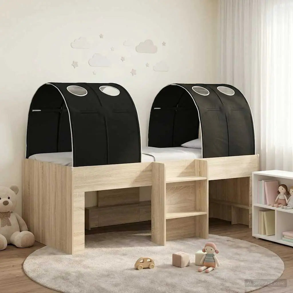 vidaXL Bed with Tunnel 4 pcs White and Light Blue Engineered Wood - from vidaXL