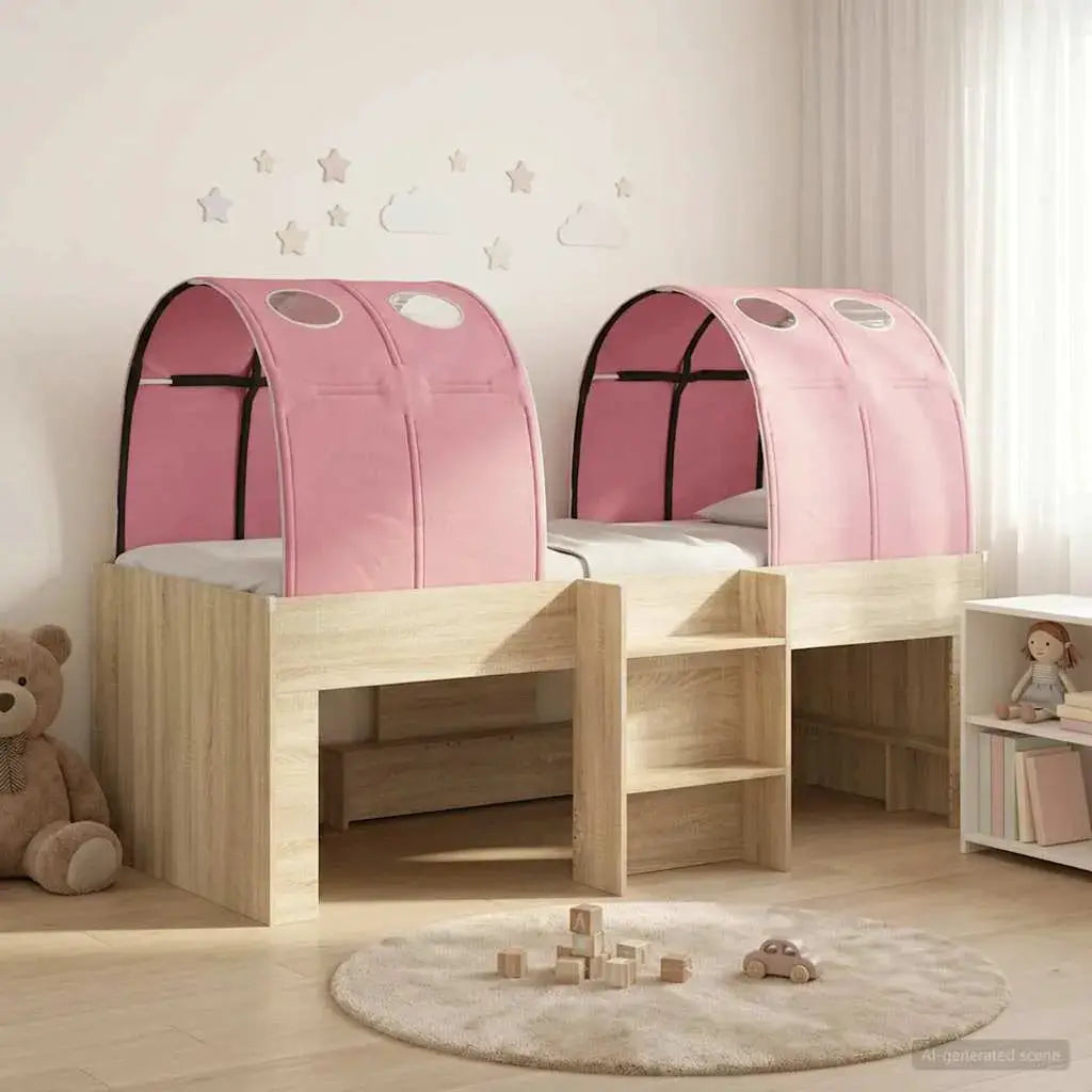 vidaXL Bed with Tunnel 4 pcs White and Light Blue Engineered Wood - from vidaXL