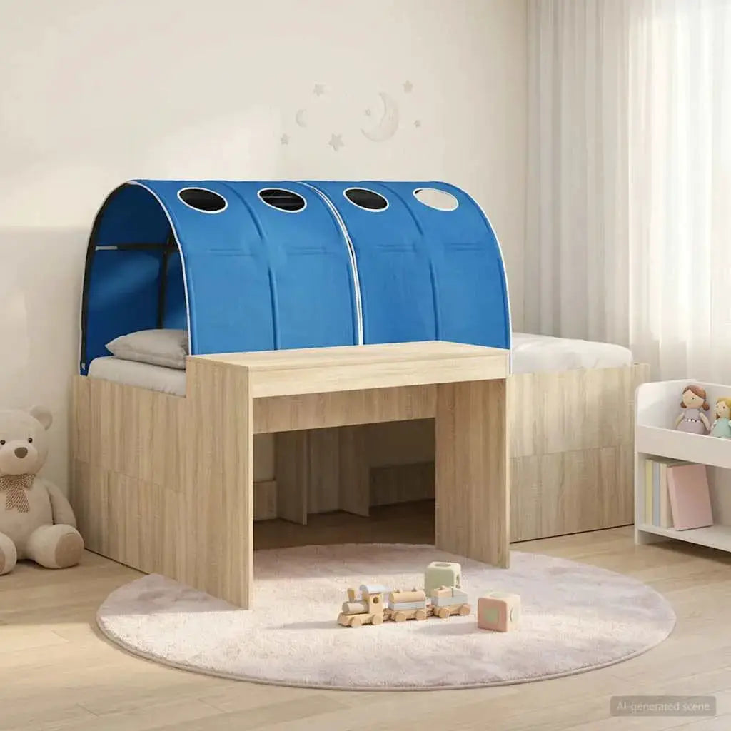 vidaXL Bed with Tunnel 4 pcs White and Light Blue Engineered Wood - from vidaXL