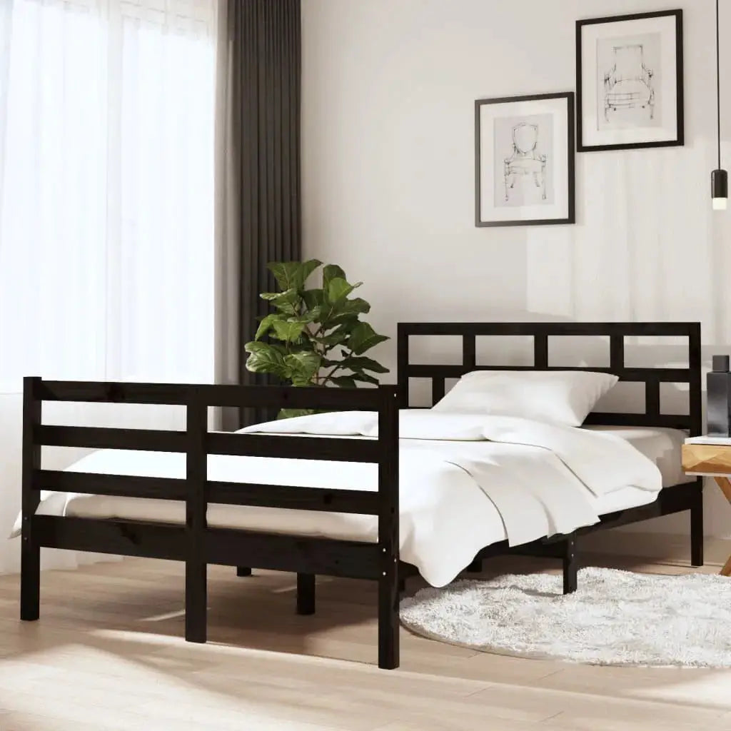 vidaXL Bed Frame | Natural wood | Solid pine wood | Single | Durable | Bed Frame - from vidaXL
