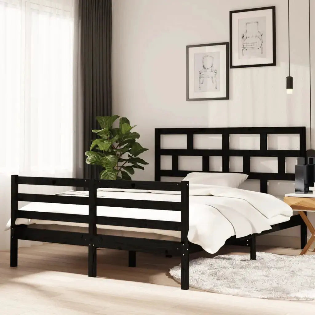 vidaXL Bed Frame | Natural wood | Solid pine wood | Single | Durable | Bed Frame - from vidaXL
