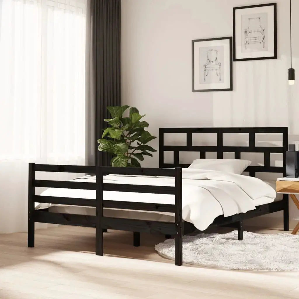 vidaXL Bed Frame | Natural wood | Solid pine wood | Single | Durable | Bed Frame - from vidaXL